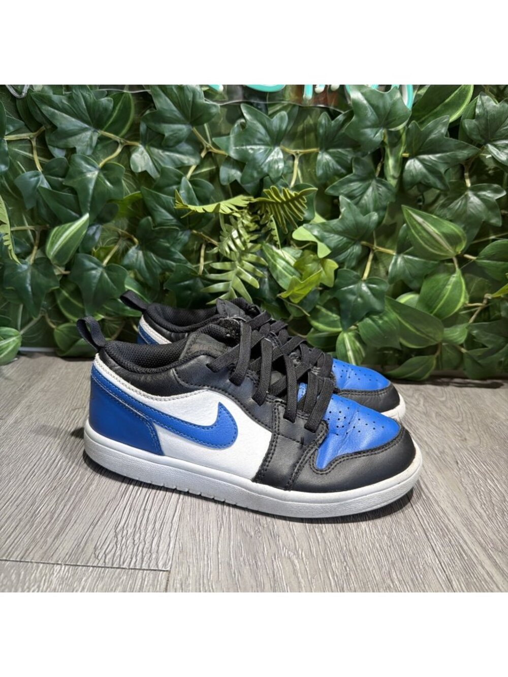 Nike Air Jordan 1 Low Alt White/Royal Blue Black White PS Size 3Y DR9748 140